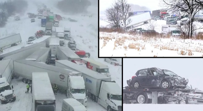 100 araçlı zincirleme kaza