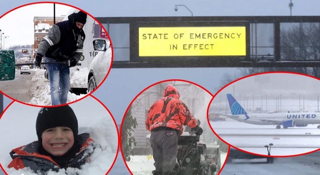 ABD'de kar OHAL'i: Çok sayıda uçuş iptal