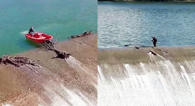 Alakır Barajı'nda tehlikeli temizlik