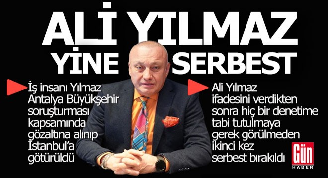 Ali Yılmaz ikinci kez koşulsuz serbest