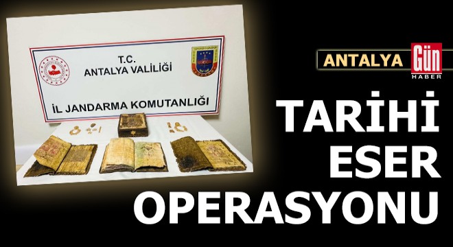 Antalya Kaş'ta tarihi eser kaçakçılığı operasyonu