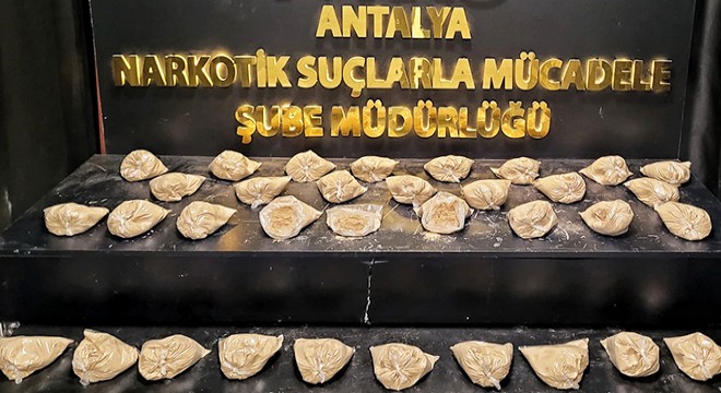 Antalya'da 16 kilo 650 gram eroin ele geçirildi