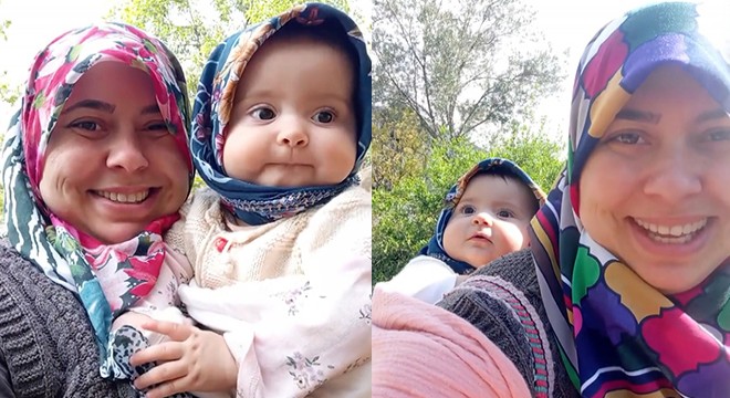 Antalya'da annesi ile minik Gökçe'nin köy yaşamı, ilgi odağı oldu