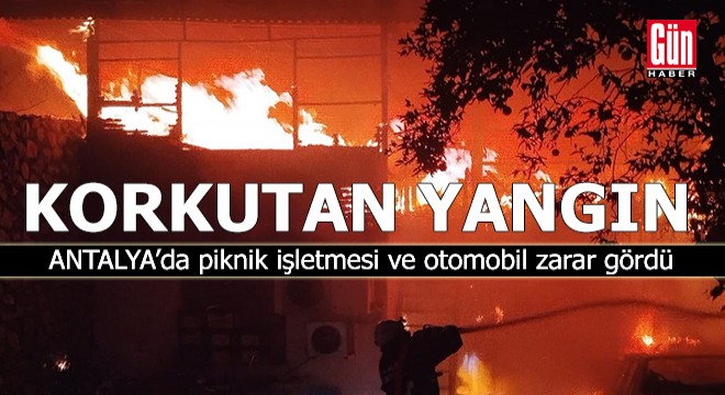 Antalya'da korkutan yangın! Alevler otomobile de sıçradı