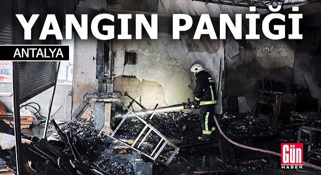 Antalya'da mobilya atölyesinde yangın paniği