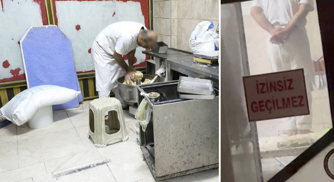 Ayağıyla hamur çiğnedi... O işletme mühürlendi