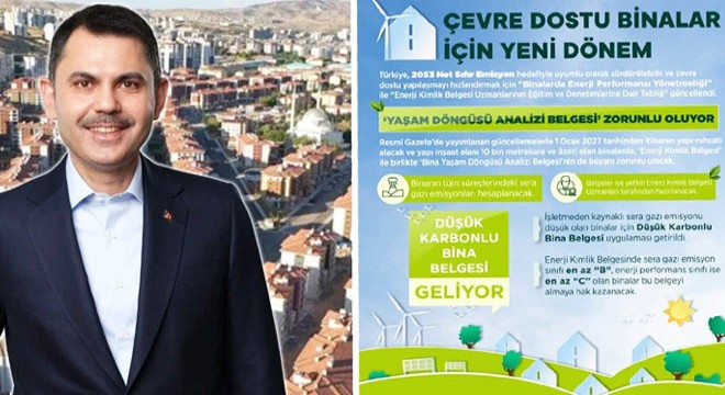 Bakan Murat Kurum duyurdu: Yeni binalarda yeni dönem