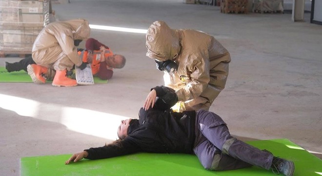 Bucak OSB'de tatbikat