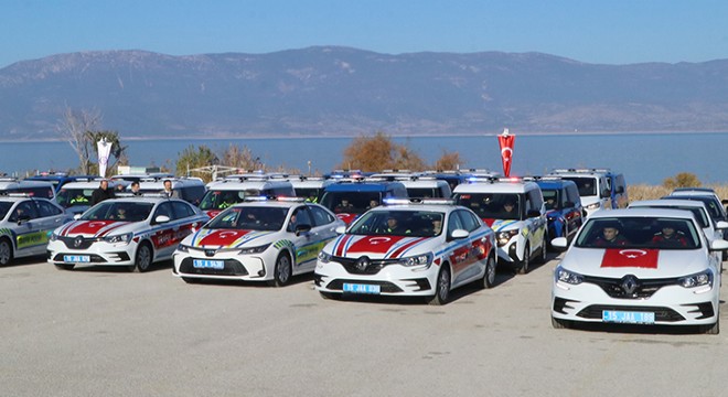 Burdur'da emniyet teşkilatına 56 yeni araç