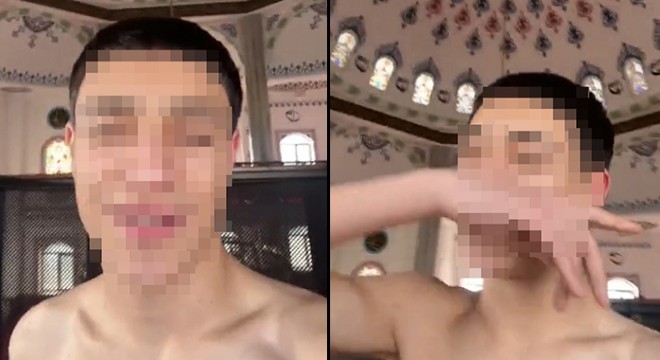 Camide yarı çıplak halde video çekip, sanal medyada paylaşan şüpheli yakalandı