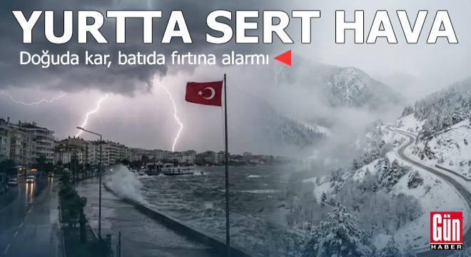 Doğuda kar, batıda fırtına alarmı!