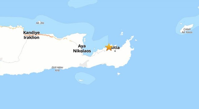 Girit Adası'nda 5.9 büyüklüğünde deprem