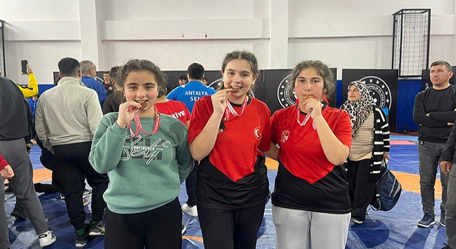 Kadınlardan güreşte 3 madalya