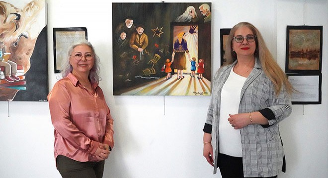 Konukevinden gelen mektuplar Antalya'da tuvale yansıdı