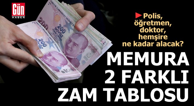 Memura 2 farklı zam tablosu