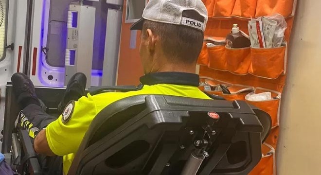 Motosikletini polisin üzerine sürdü: 2 yaralı