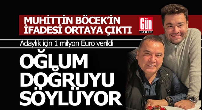 Muhittin Böcek'in ifadesi ortaya çıktı
