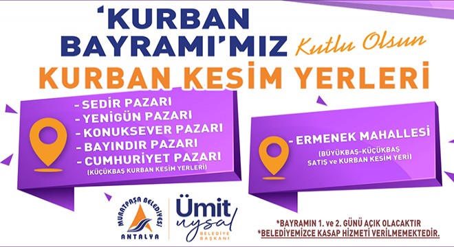 Muratpaşa Belediyesi Kurban Kesim Noktaları banneri