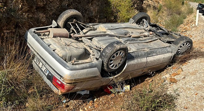 Otomobil takla attı: 1 yaralı