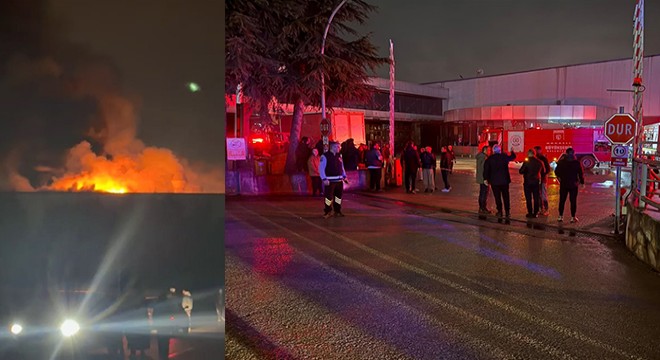 Raf imalatı yapılan fabrikada yangın