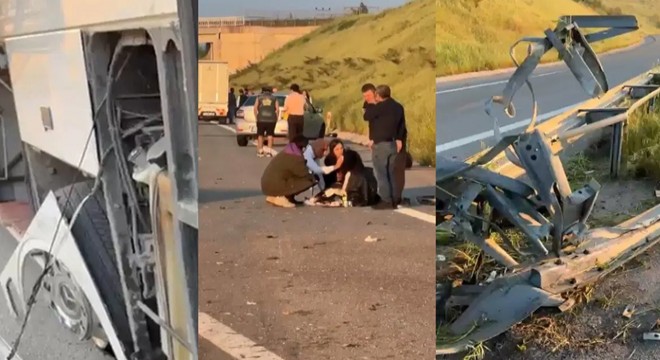 Şoförü uyuyan yolcu otobüsünde can pazarı