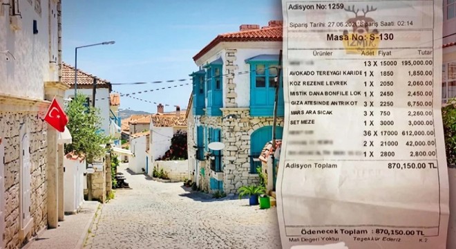 870 bin liralık adisyon gündem oldu