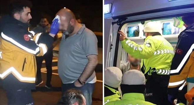 Yardıma geldiler, alkollü şoförü dövüp gittiler