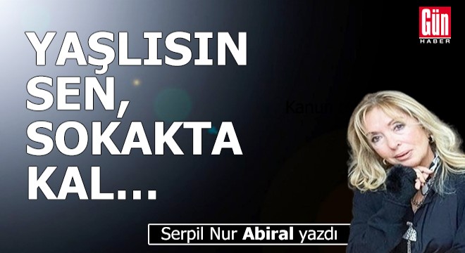 Yaşlısın sen, sokakta kal...