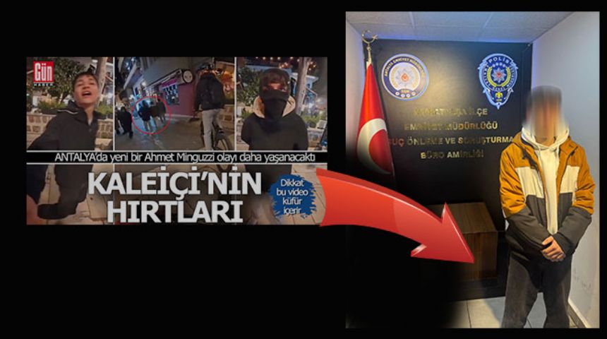 Antalya'daki o hırt yakalandı... Sokakta hırt, emniyette süt dökmüş kedi gibi...