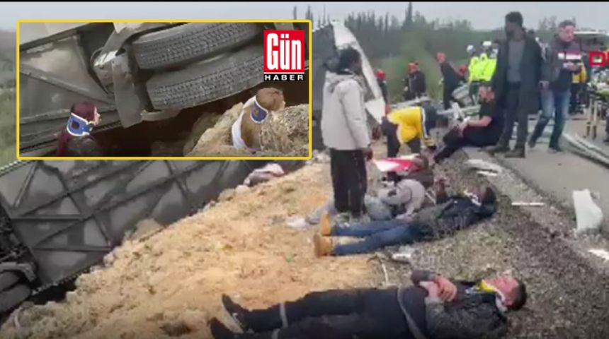 Antalya'da devrilen yolcu otobüsünde can pazarı yaşandı... İşte o anlar...